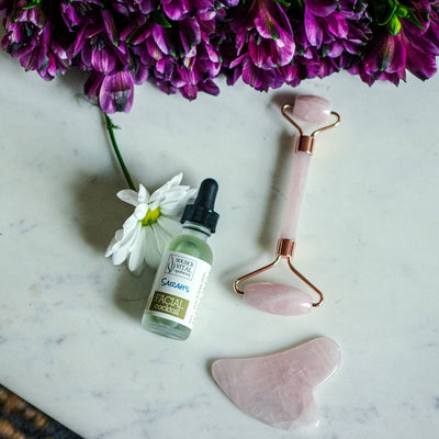How To Give Yourself A Facial Massage Using A Gua Sha Stone or Facial Roller