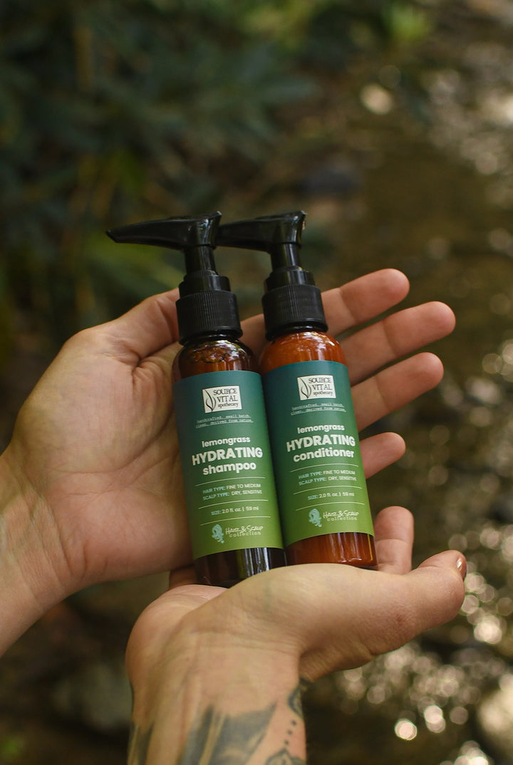 Lemongrass Hydrating Shampoo & Conditioner Travel Size