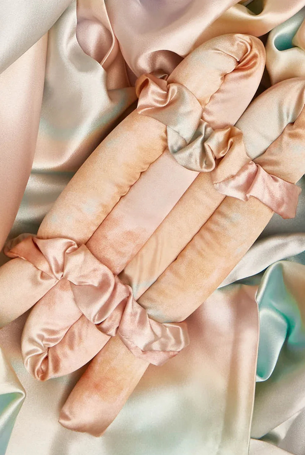 Satin Heatless Curling Set in Sunset Tie Dye