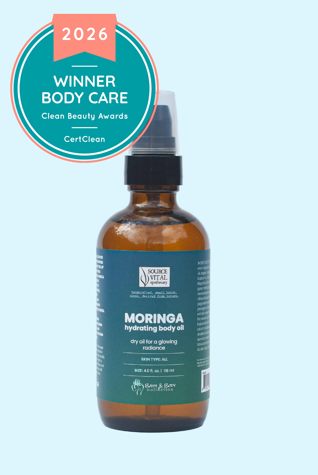 Moringa Hydrating Body Oil | Nourishing Dry Oil for Radiance