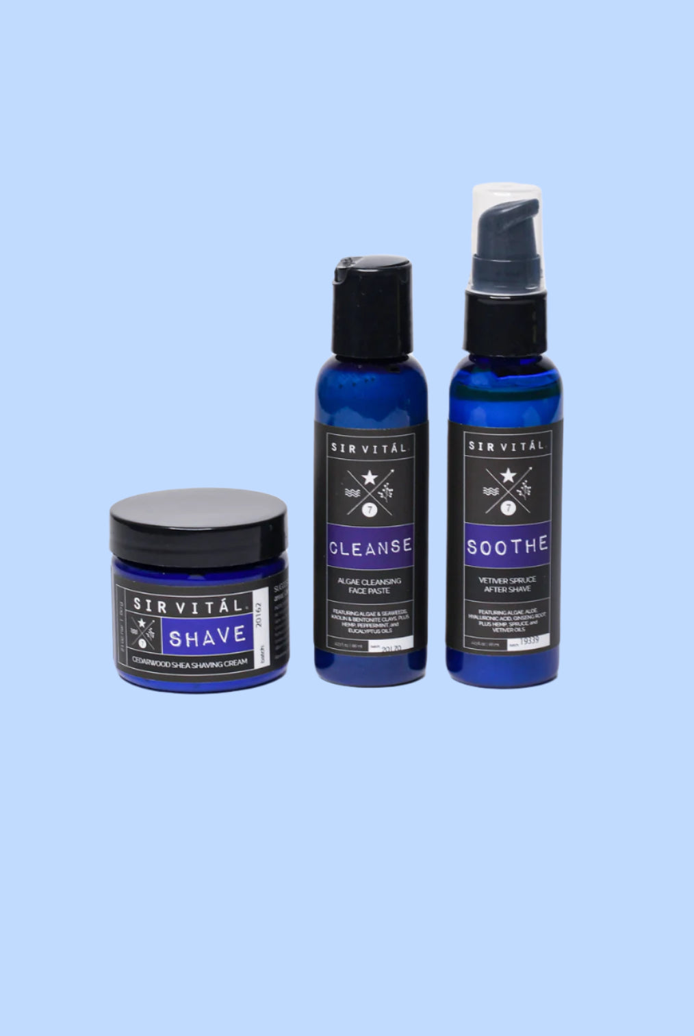 Sir Vital Gift Set Trio with CLEANSE, SHAVE, and SOOTHE