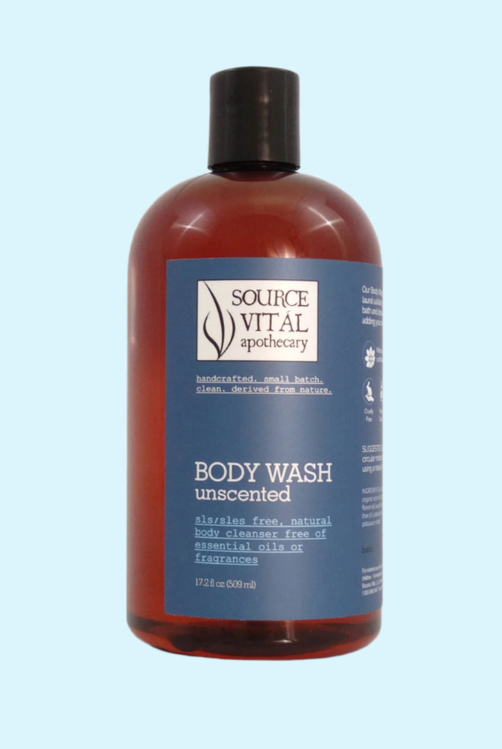 Natural Body Wash, Unscented without Fragrance or Essential Oils