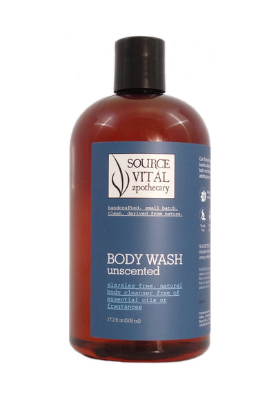 Natural Body Wash, Unscented without Fragrance or Essential Oils