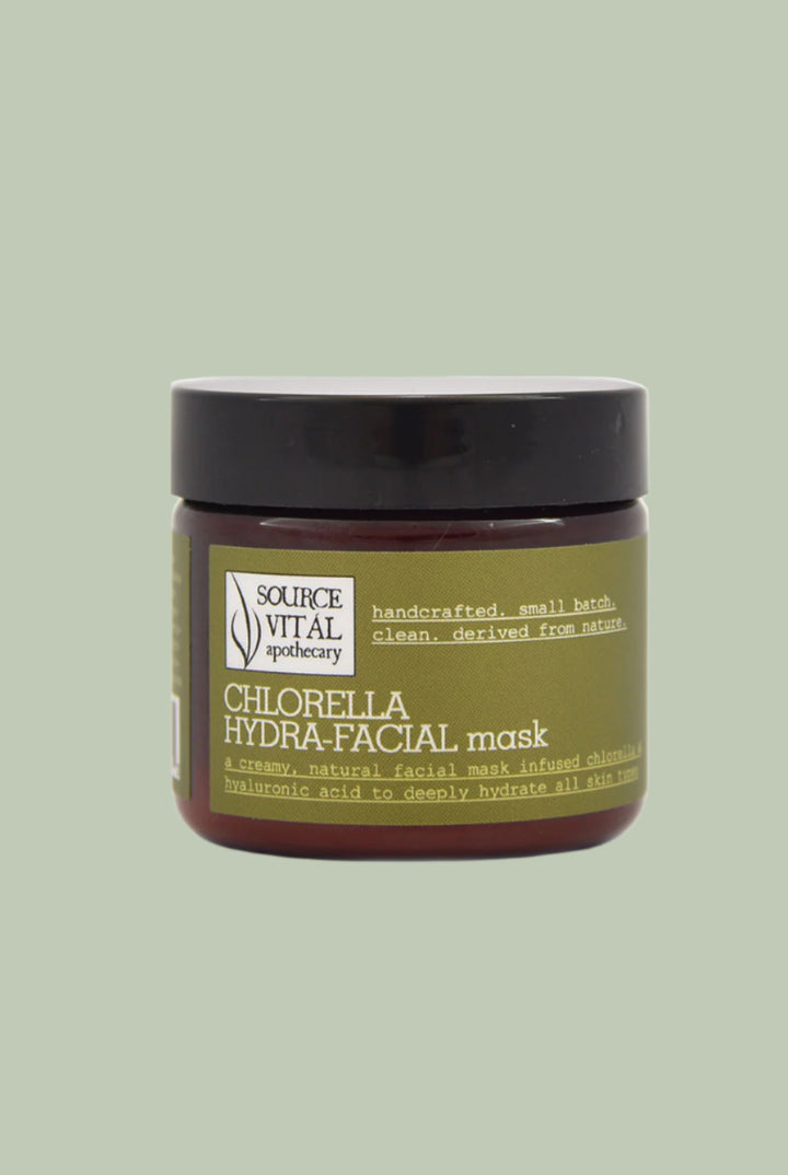 Natural, Clean Chlorella Hydra-Facial Mask - Unscented, Customizable, and For All Skin Types