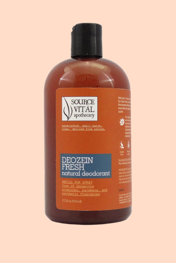 Natural, Floral Scented Deodorant Refill for Spray, Free of Dangerous Aluminums