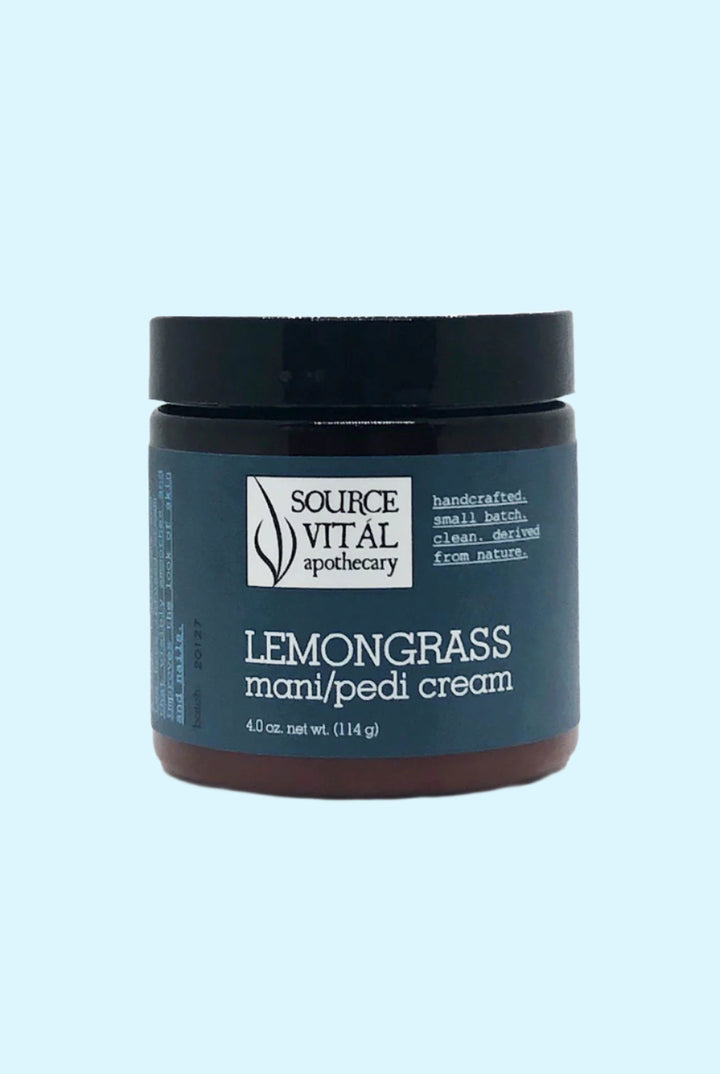 Natural Lemongrass Mani/Pedi Cream and Body Moisturizer - Best for Hands and Feet