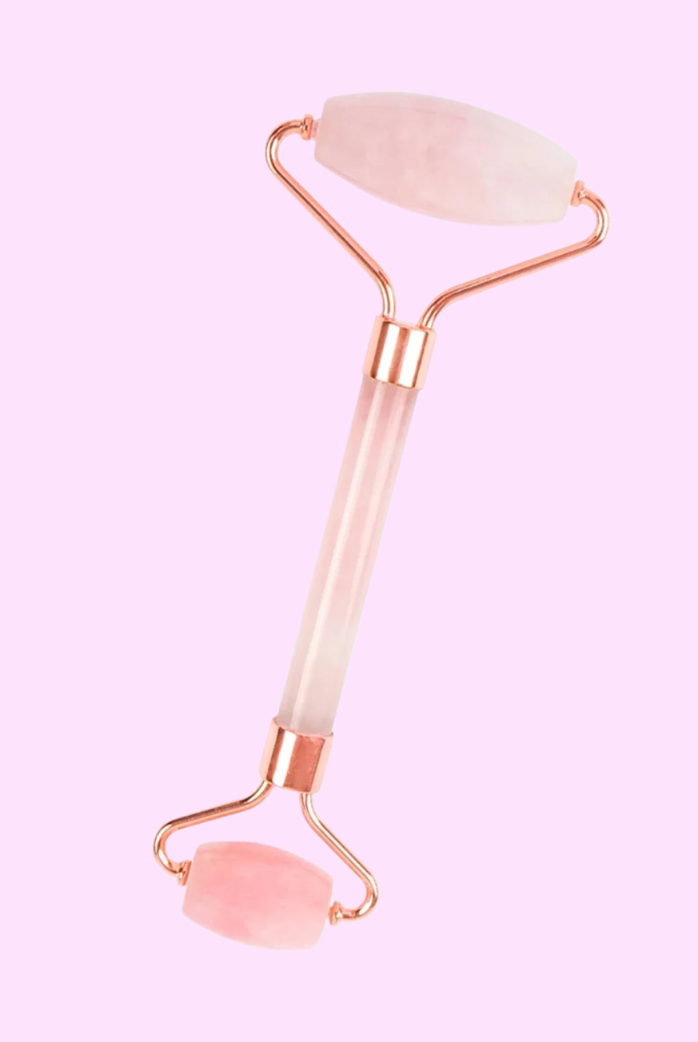 Rose Quartz Facial Roller Tool for Aging, Mature Skin