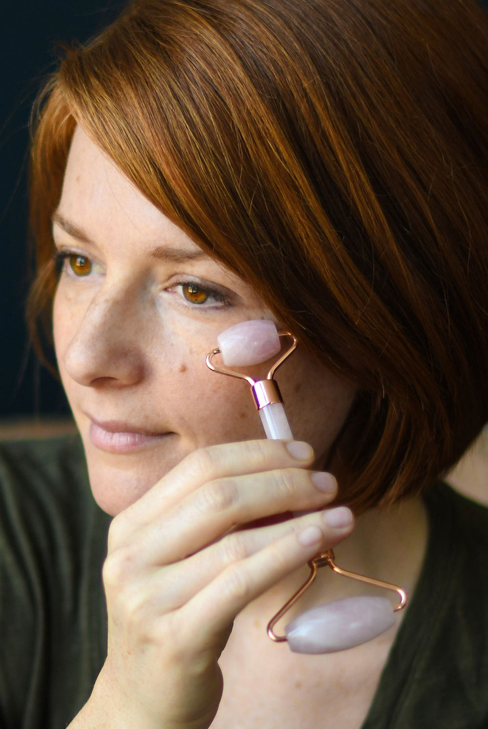 Rose Quartz Facial Tool for Mature, Tired Skin