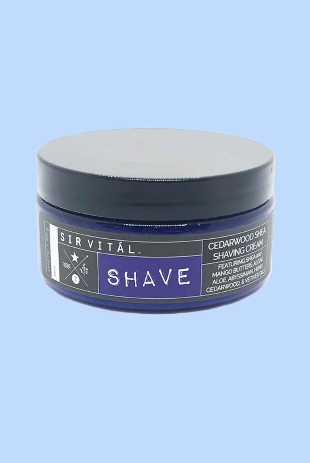 SHAVE from Sir Vital. Cedarwood Shea Shaving Cream - Natural and Effective for an Easy Shave