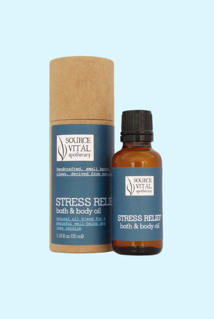 Stress Relief Natural Bath & Body Oil For Relaxation and Sense of Well-Being