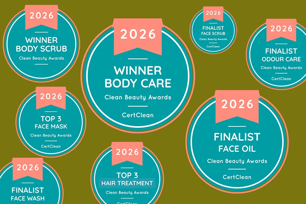 CertClean Clean Beauty Award Badges