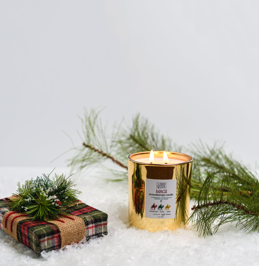 Source Vital Apothecary Showroom decorated for the holidays