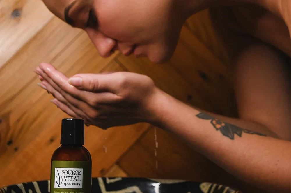 washing face skincare routine