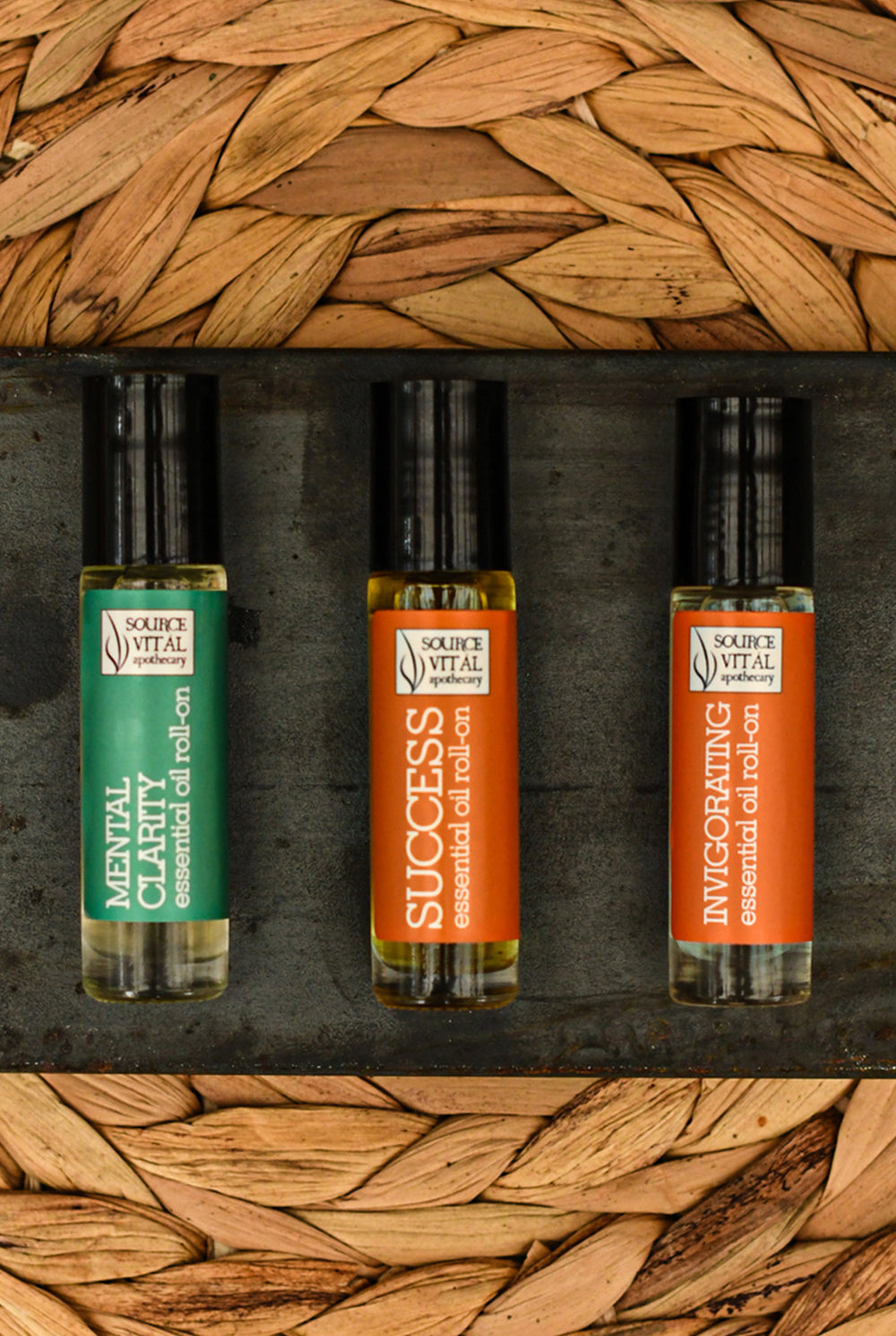 Trio of Essential Oil Roll-ons for Productivity, Mental Clarity and Focus