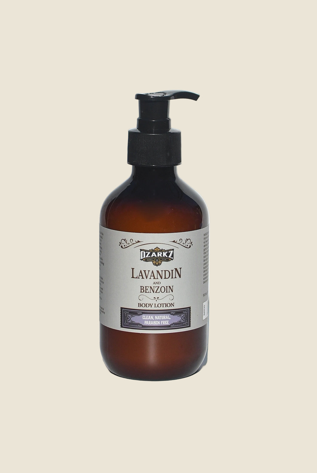 Paraben Free Natural Body Lotion with Lavender and Benzoin