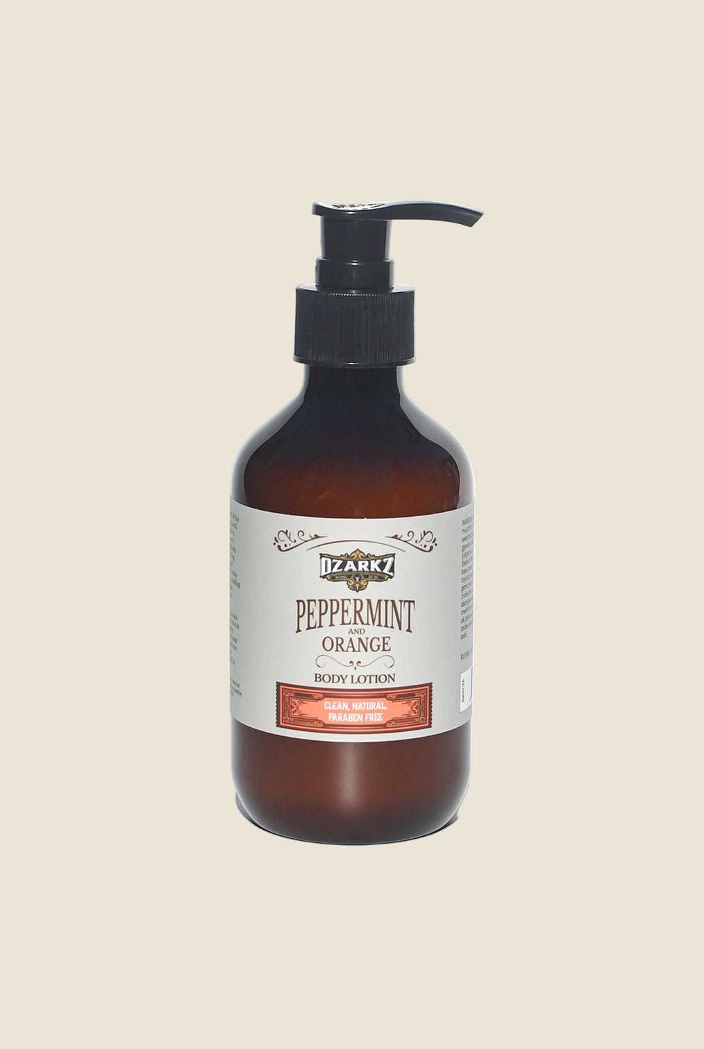 Clean, Non-Toxic, Parabem Free Body Lotion with Peppermint and Orange