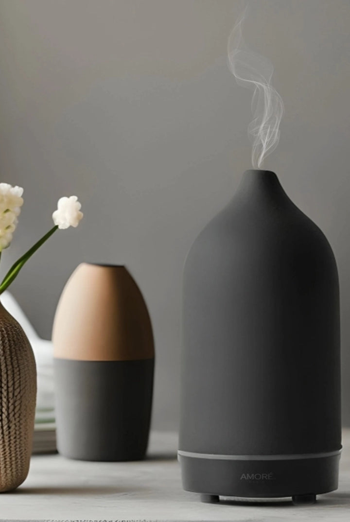 Black Aromatherapy Essential Oil Diffuser by Amoré Paris