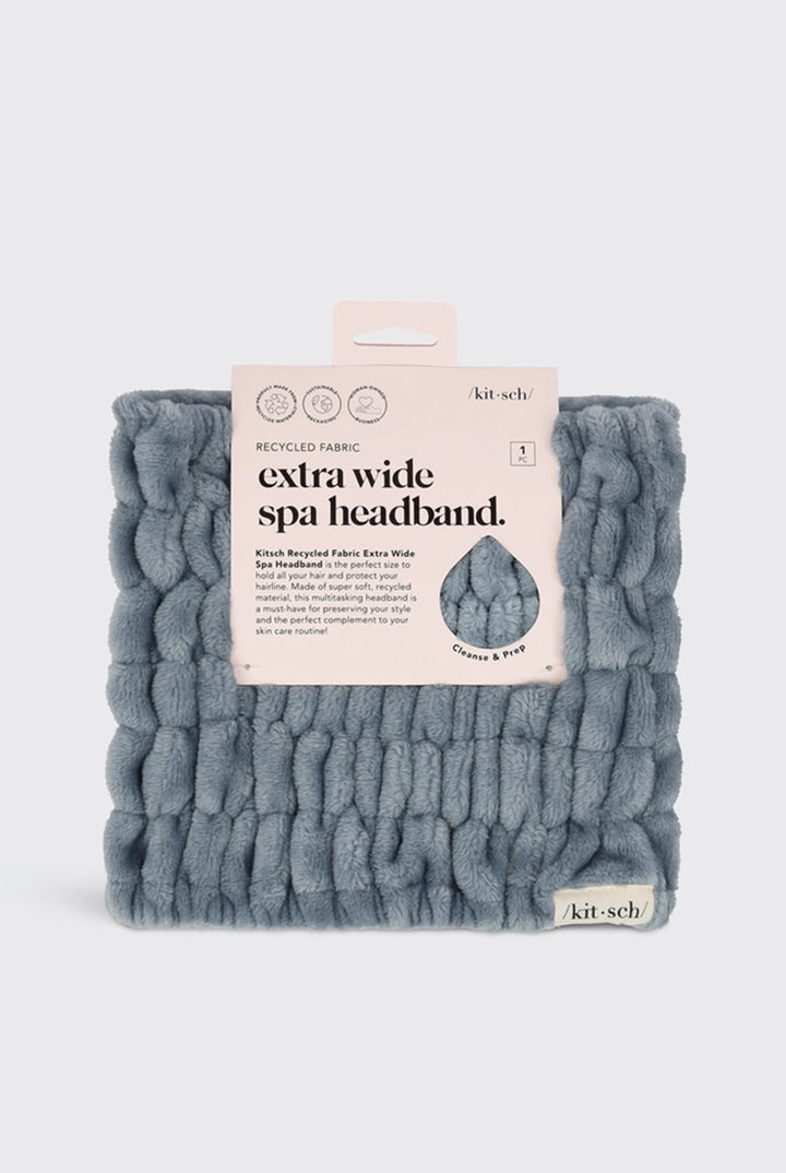 Kitsch Extra Wide Spa Headband - Misty Blue