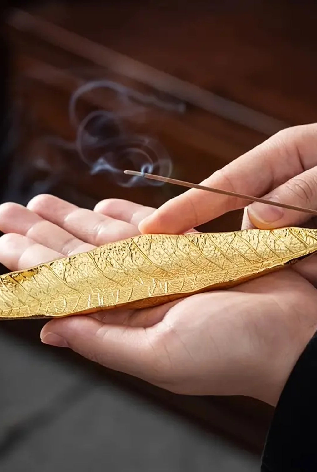 Gold Leaf Incense Holder from Magnifique Hearts