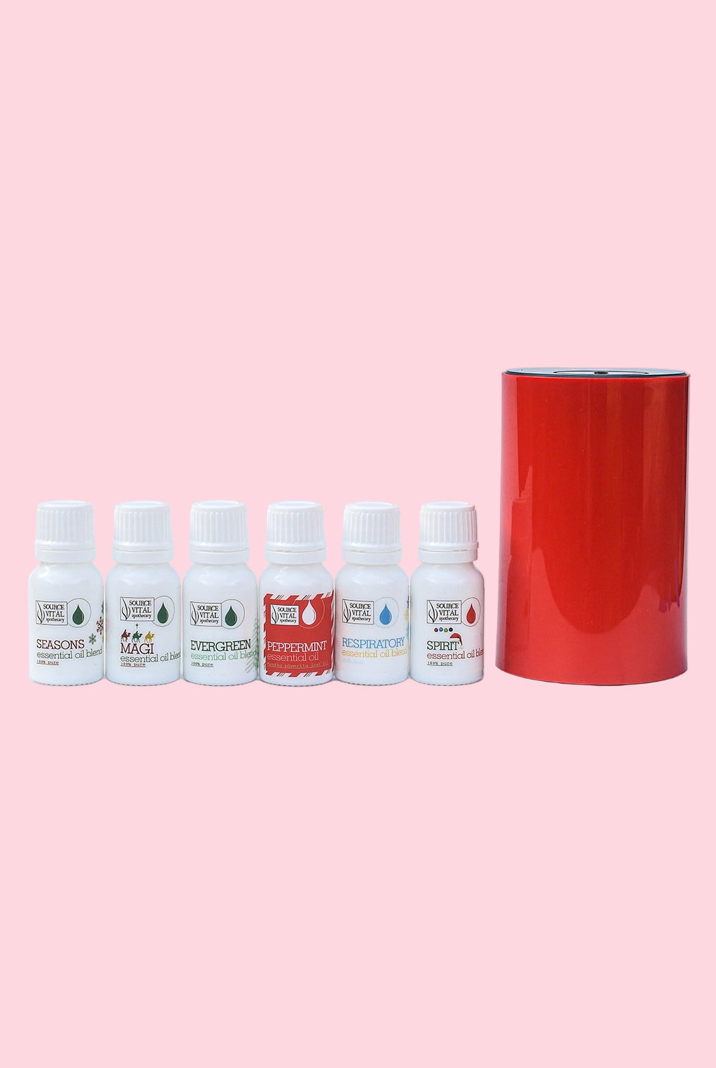 Holiday Essential Oils with a Red Diffuser