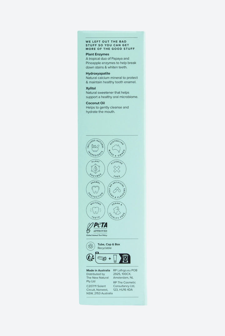 Keeko Super Clean Teeth Whitening Toothpaste -back of the box