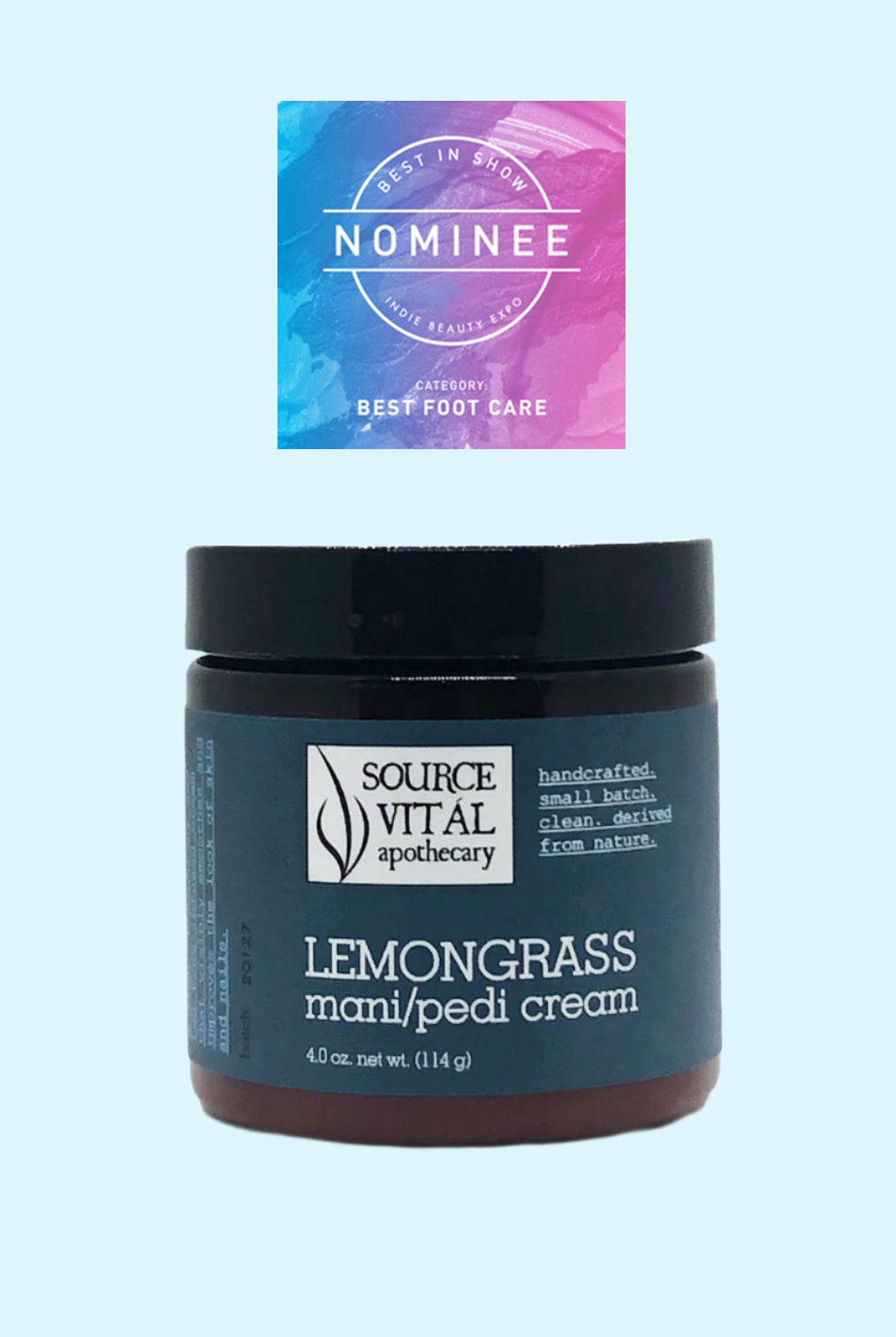 Natural Lemongrass Mani/Pedi Cream and Body Moisturizer - Best for Hands and Feet