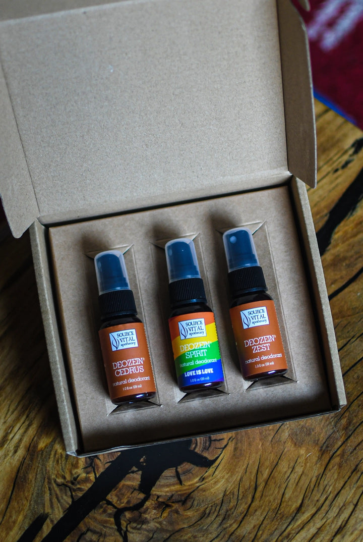 Deozein Natural Deodorant Sampler - 3 travel Size deodorants