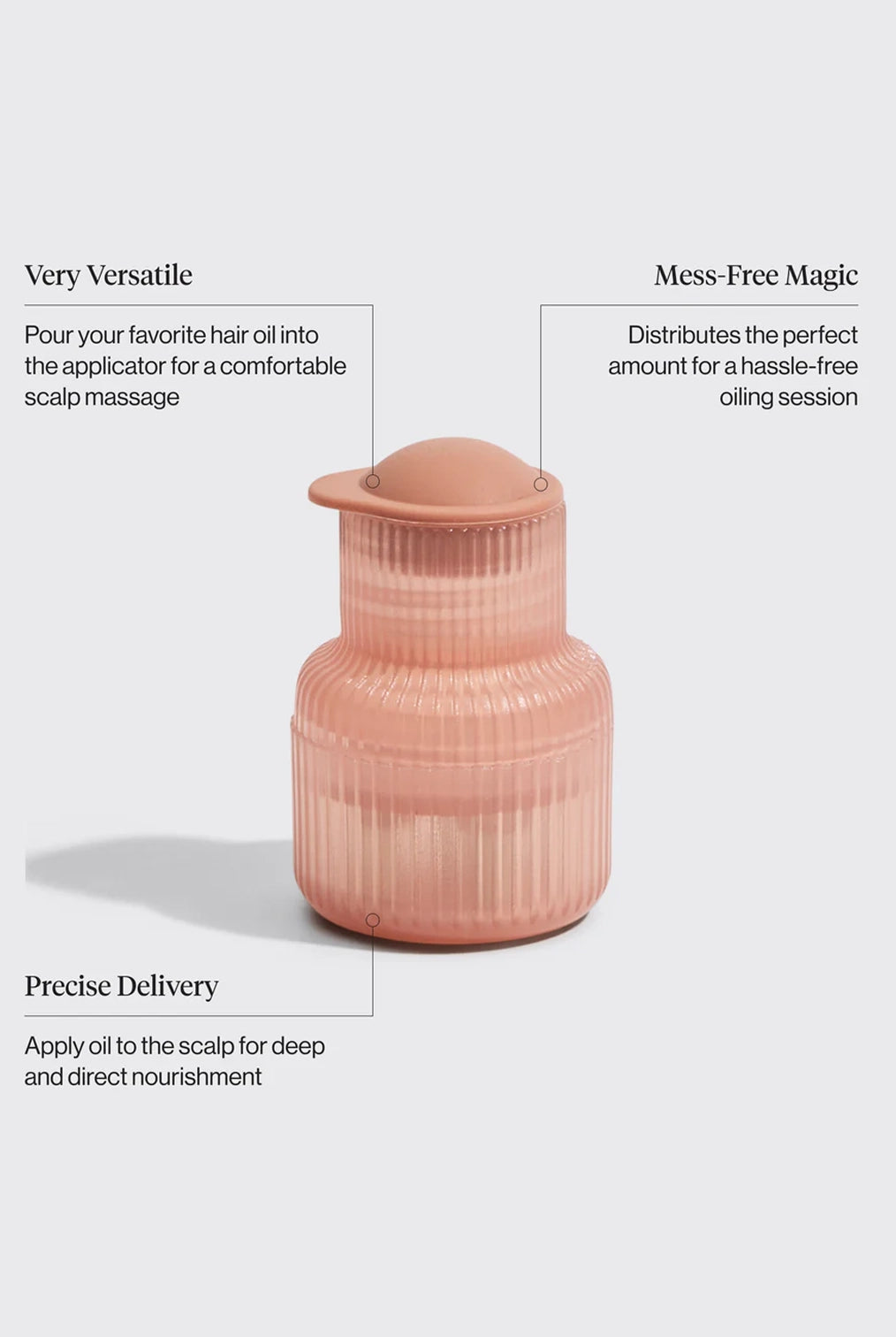 Hair Oil Applicator with Stainless Steel Massage Tips