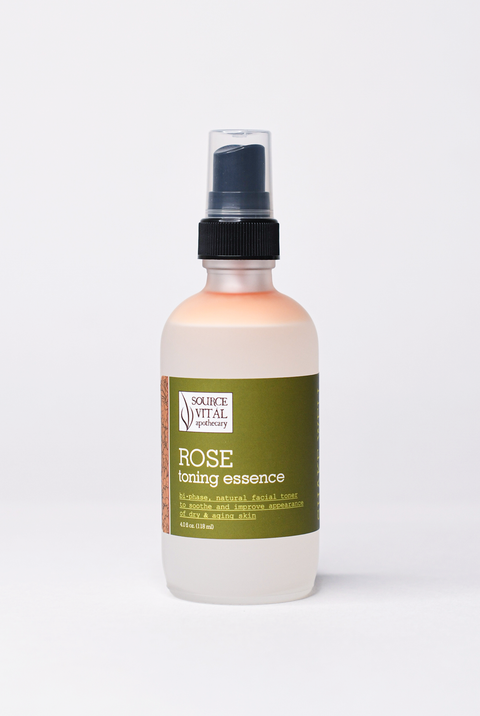 Rose Toning Essence, a Natural Facial Toner for Dry, Mature, and Aging Skin
