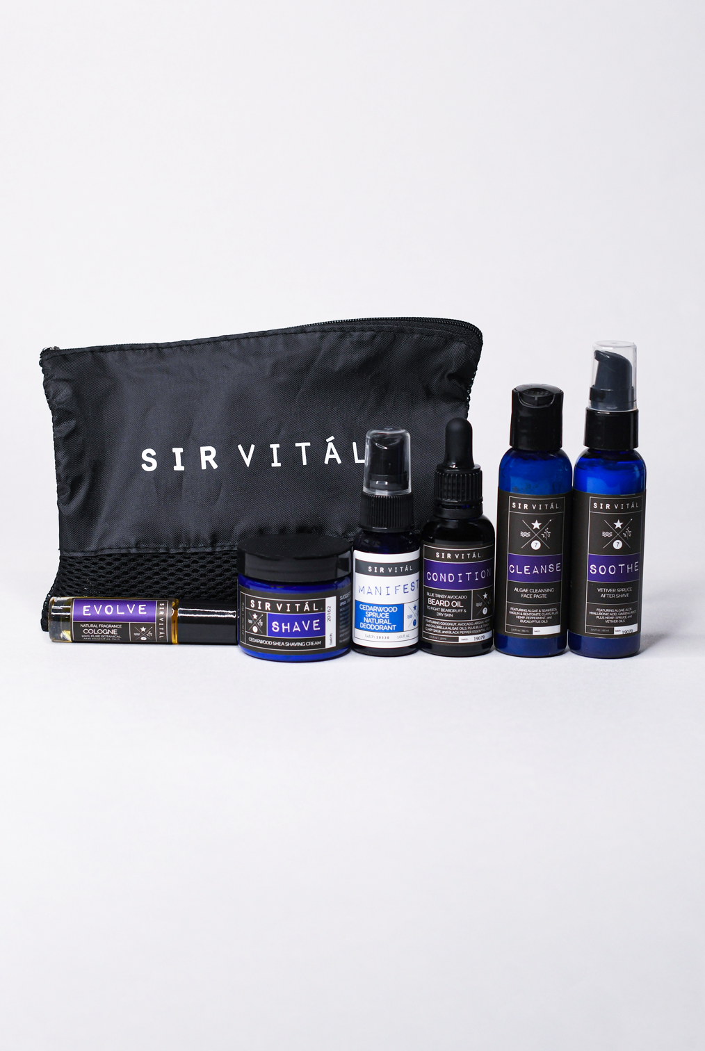 Sir Vital Men's Grooming, Skin Care, and Shaving Kit