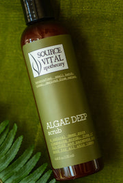 Algae Deep Scrub - Natural Deep Pore Facial Cleanser and Exfoliant with Algae, Volcanic Exfoliants, Clay and Hemp
