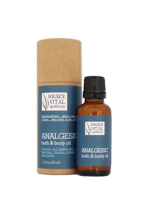 Analgesic Natural Bath & Body Oil For When You Have Sore Muscles & Joints