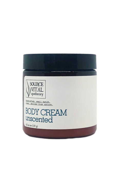 Unscented, No Fragrance or Essential Oil Body Cream Moisturizer