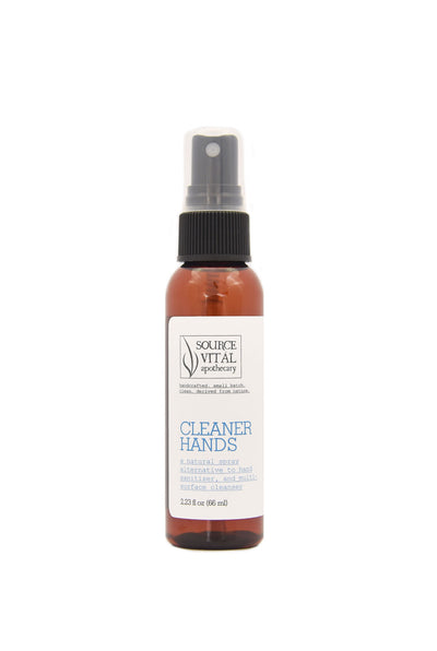 Cleaner Hands Natural Hand Sanitizer-Alternative and Surface Cleaner
