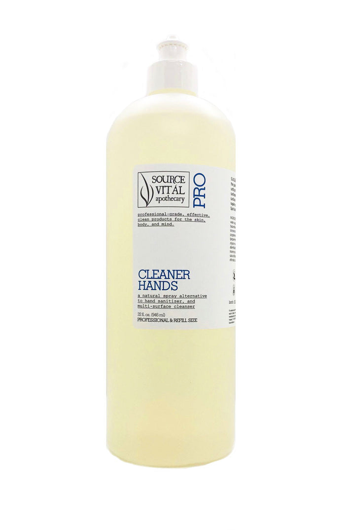 Cleaner Hands Spray Refill Bottle 32oz Quart