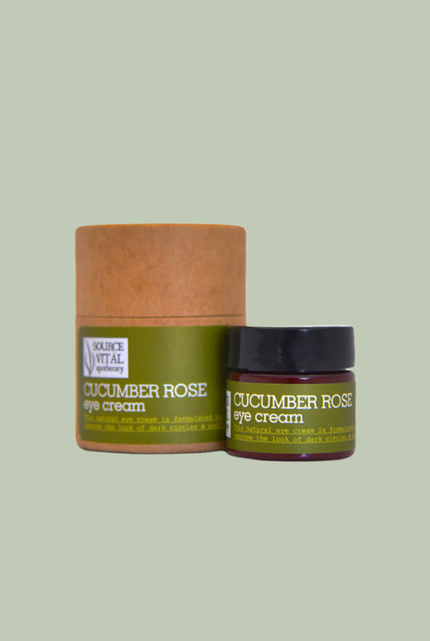 Cucumber Rose Eye Cream for Puffiness, Dark Circles, Tired/Mature Skin