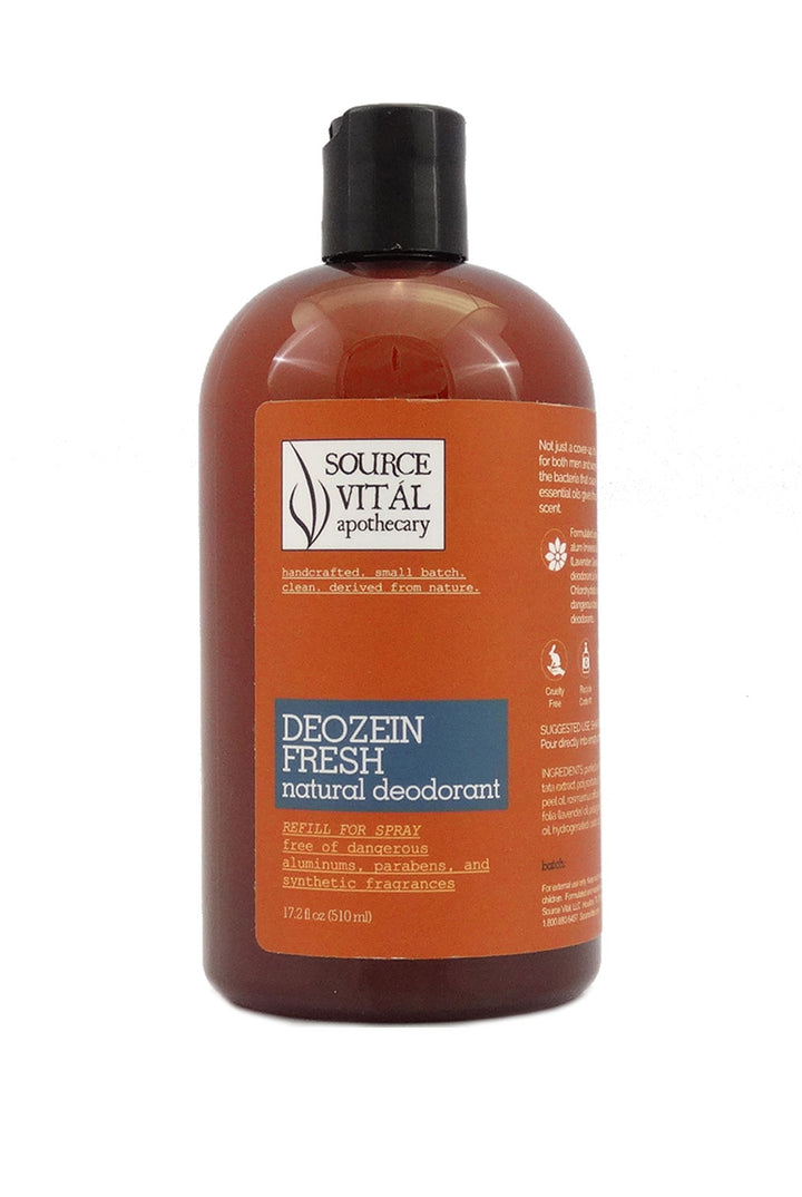 Natural, Floral Scented Deodorant Refill for Spray, Free of Dangerous Aluminums