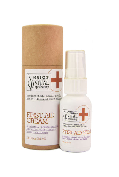 Natural First Aid Cream for Minor Burns, Rough Elbows, Bumps, Bruises