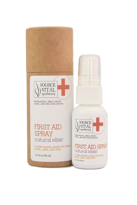 Travel Size First Aid Spray, Natural for Bites, Bruises, Cuts and More