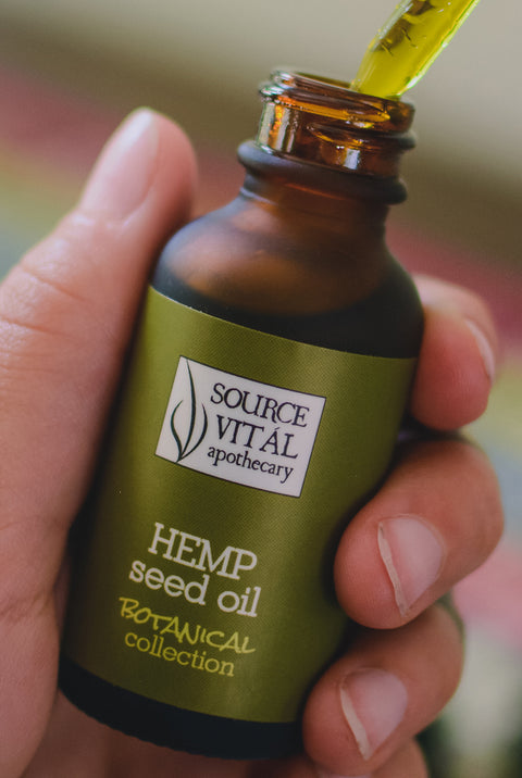 Hemp Seed Oil (Organic, Unrefined, Cold-Pressed): Balancing, Hydrating Oil for Tired, Acne, and Oily Skin
