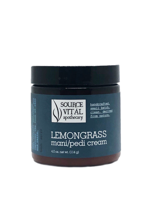 Natural Lemongrass Mani/Pedi Cream and Body Moisturizer - Best for Hands and Feet