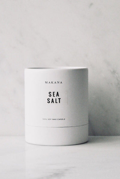 Sea Salt-scented 100% soy wax candle by Makana