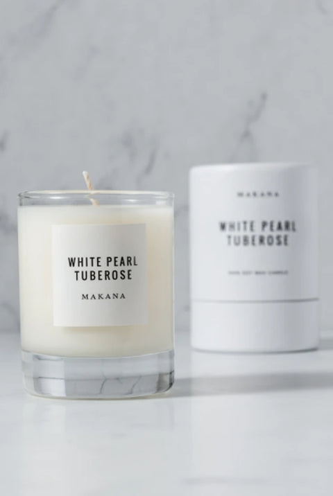 Makana White Pearl Tuberose Candle