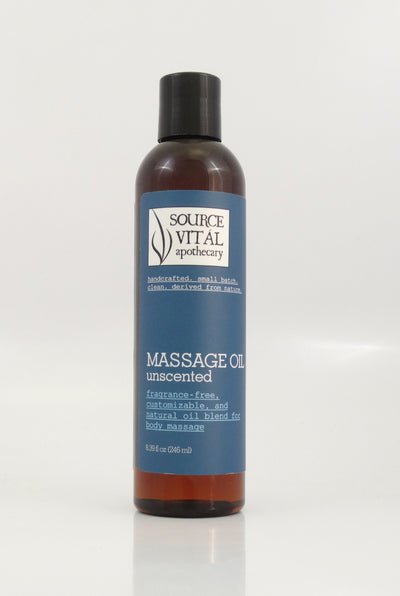 Natural, Unscented Massage Oil 