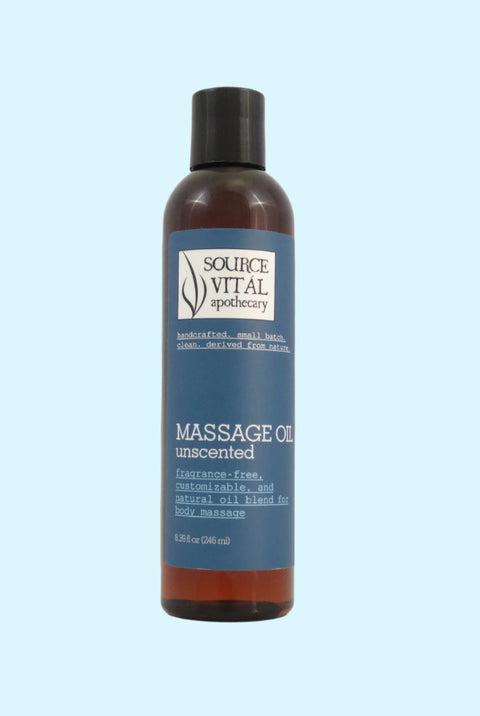 Natural, Unscented Massage Oil 