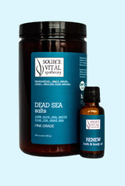 Bath Salts + Bath & Body Oil Duo for Renewal and Detoxification