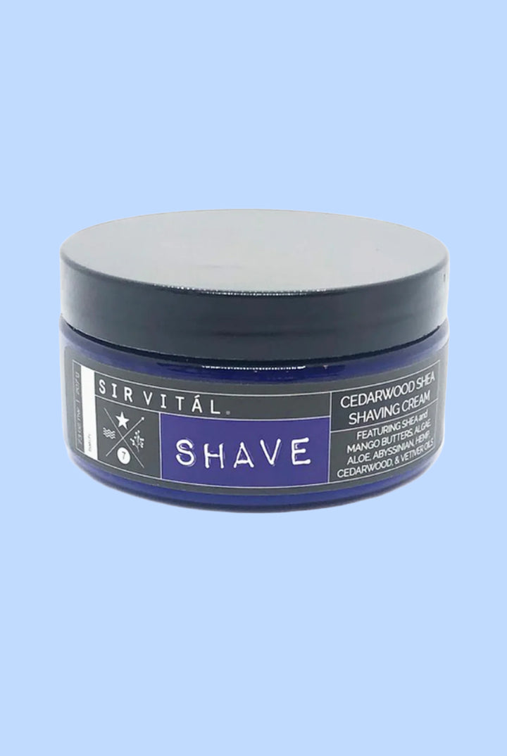 SHAVE from Sir Vital. Cedarwood Shea Shaving Cream - Natural and Effective for an Easy Shave
