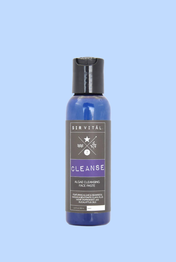 Sir Vital Natural & Organic Facial Cleanser Made with Seaweeds, Clays, Peppermint, and more.