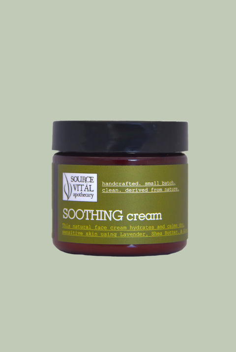 Soothing Cream, Natural Face Cream for Dry and Sensitive Skin