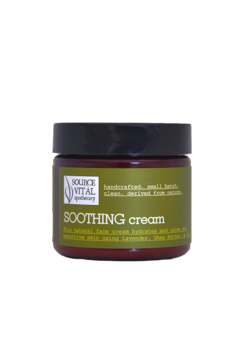 Soothing Cream, Natural Face Cream for Dry and Sensitive Skin